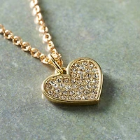 Charmalong™ 14K Gold Plated Pavé Heart Charm by Bead Landing™