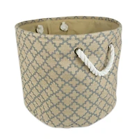 DII® 9" Lattice Round Burlap Bin