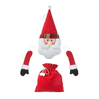 Glitzhome® 20" Jumbo Christmas Fabric Santa Ornament Set