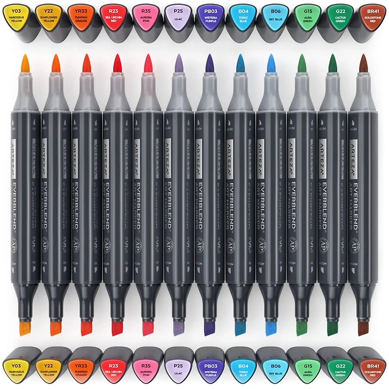 Arteza® EverBlend® Ultra Bright Dual Tip Alcohol Marker Set