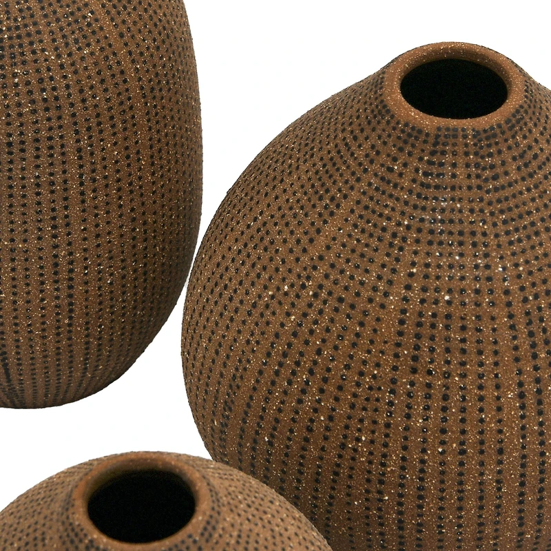 Hello Honey® Natural Textured Stoneware Vase Set