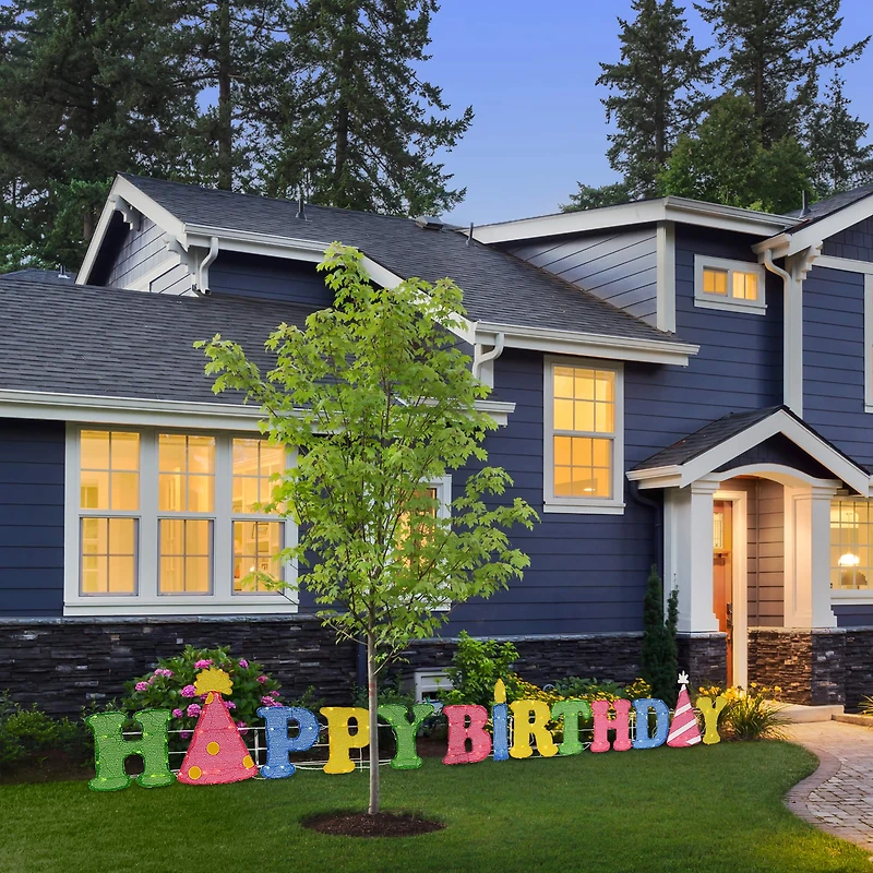 15ft. Pre-Lit Happy Birthday Decoration
