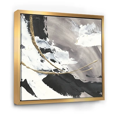 Designart - Glam Painted Arcs II - Transitional Framed Canvas