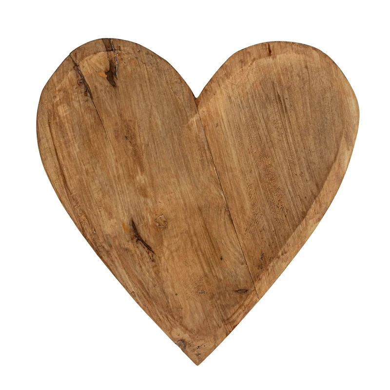 Hello Honey® 13.5" Natural Heartfelt Harvest Mango Wood Bowl