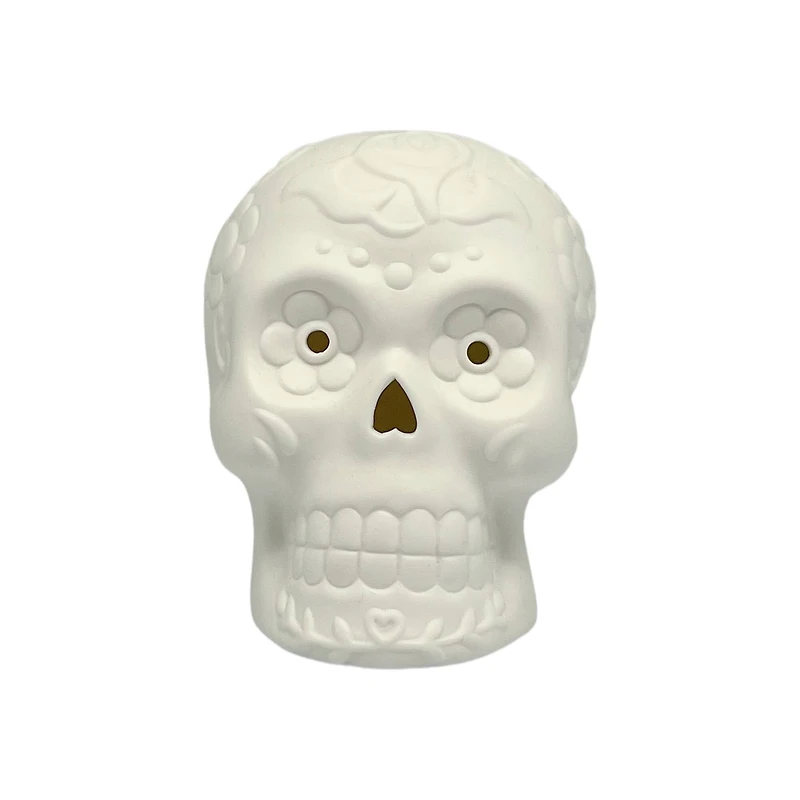 4.5" DIY LED Sugar Skull Ceramic Décor by Ashland®