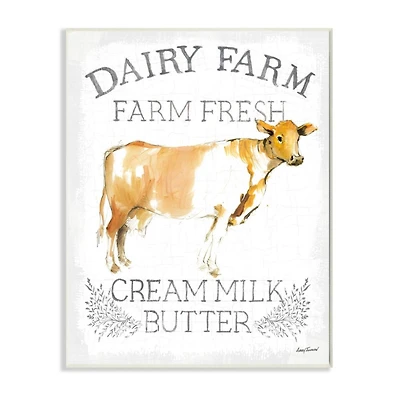 Stupell Industries Country Cow Watercolor Style Wall Plaque