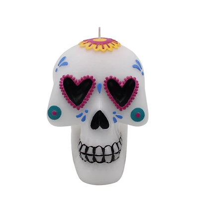 4.6" Day of the Dead Skull-Shaped Unscented Candle by Ashland®