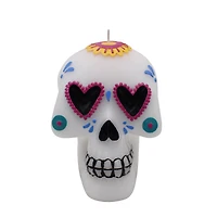 4.6" Day of the Dead Skull-Shaped Unscented Candle by Ashland®