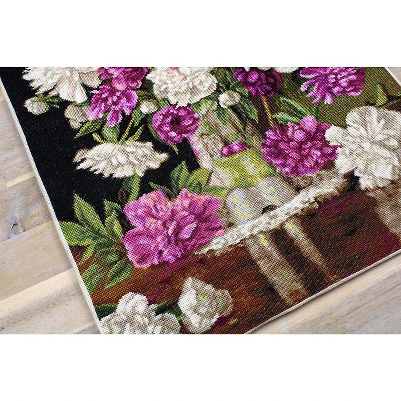 Luca-s Red And White Peonies Counted Cross Stitch Kit