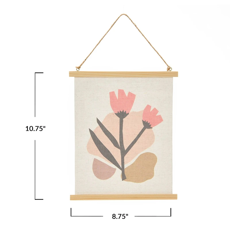 Hello Honey® Abstract Floral Canvas Wall Scroll