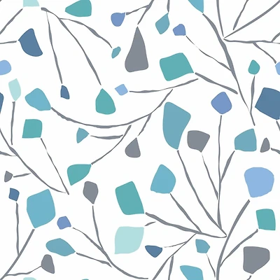 RoomMates Blue Terrazzo Branch Peel & Stick Wallpaper