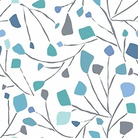 RoomMates Blue Terrazzo Branch Peel & Stick Wallpaper