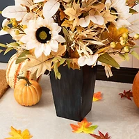 Glitzhome® 36" Fall Neutral Sunflower, Pumpkin and Leaf Porch Tree