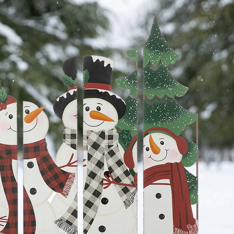 Glitzhome® 41.5'' Metal Snowman Family Combo Yardstake