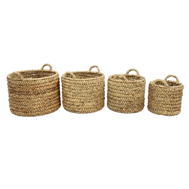 Brown Seagrass Coastal Storage Basket Set