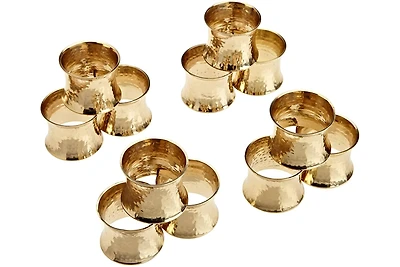 DII® Hammered Gold Napkin Rings, 12ct.