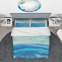 Designart 'Out to Sea' Geometric Bedding Set