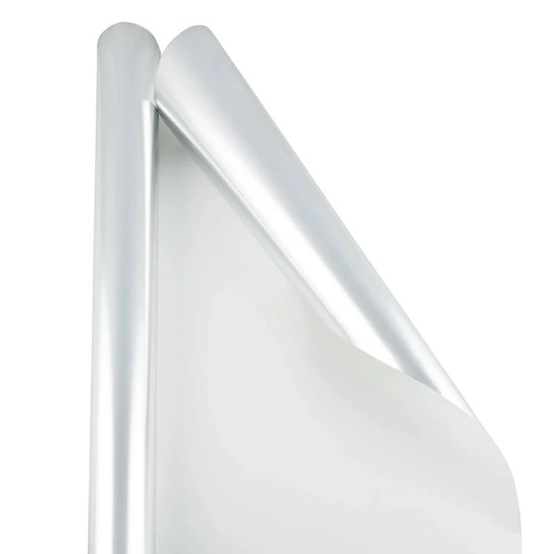 JAM Paper Metallic Silver Foil Gift Wrap