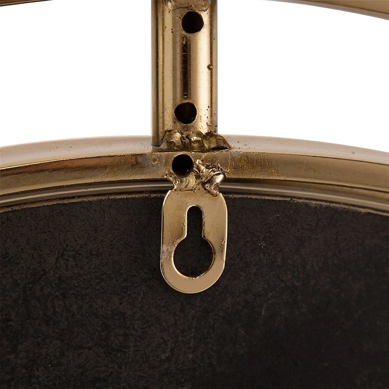 Glitzhome® 24" Deluxe Round Gold Mirror