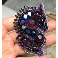 Crystal Art Beadwork Kit For Creating Broоch The Dragon