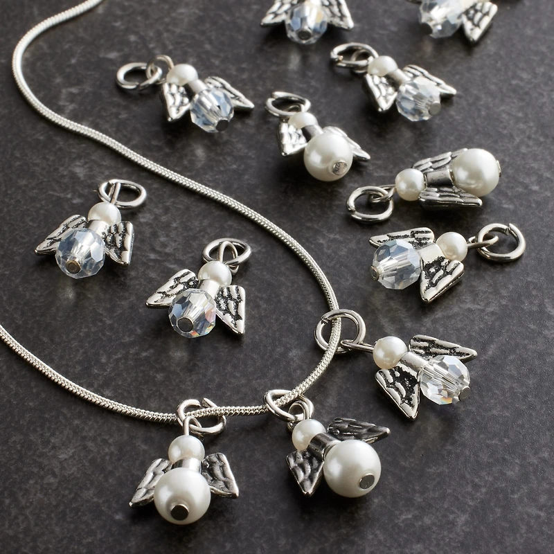 Charmalong™ Rhodium Angel Charms by Bead Landing™