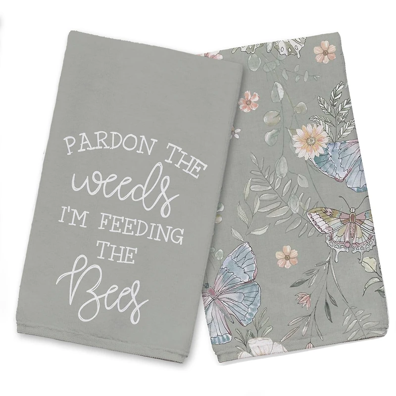 Feeding The Bees Tea Towel Set