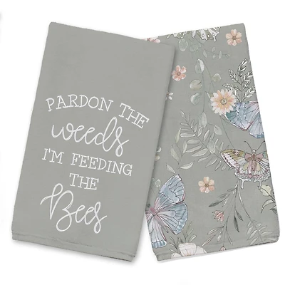 Feeding The Bees Tea Towel Set