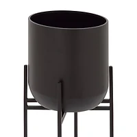 36" Black Metal Modern Planter