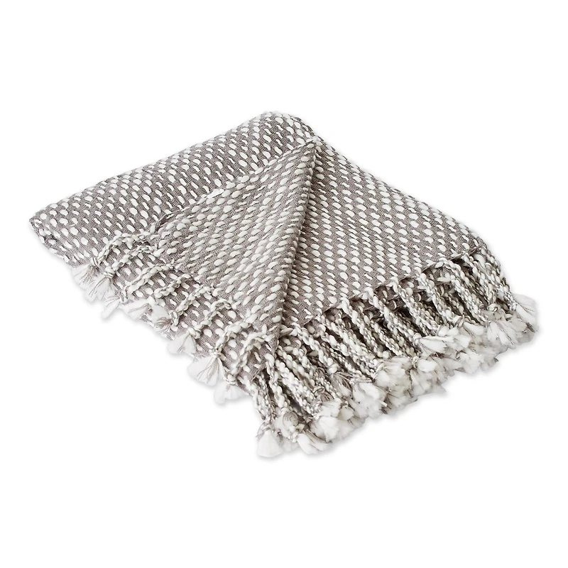 DII® Gray & White Textured Acrylic Throw