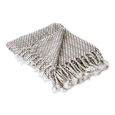 DII® Gray & White Textured Acrylic Throw