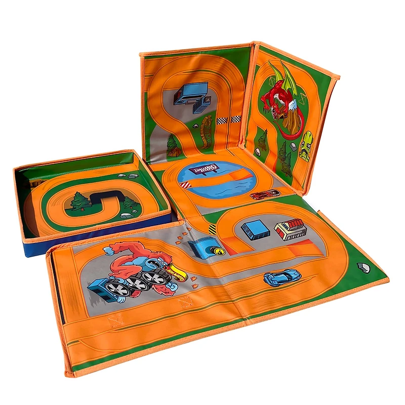 Tara Toy ZipBin Hot Wheels 300 Car Storage Cube & Playmat