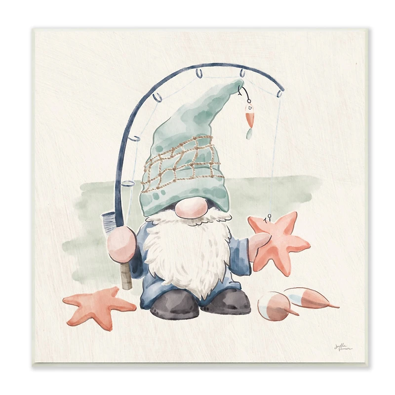 Stupell Industries Fisherman Gnome Wall Plaque Art