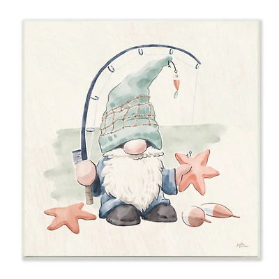 Stupell Industries Fisherman Gnome Wall Plaque Art