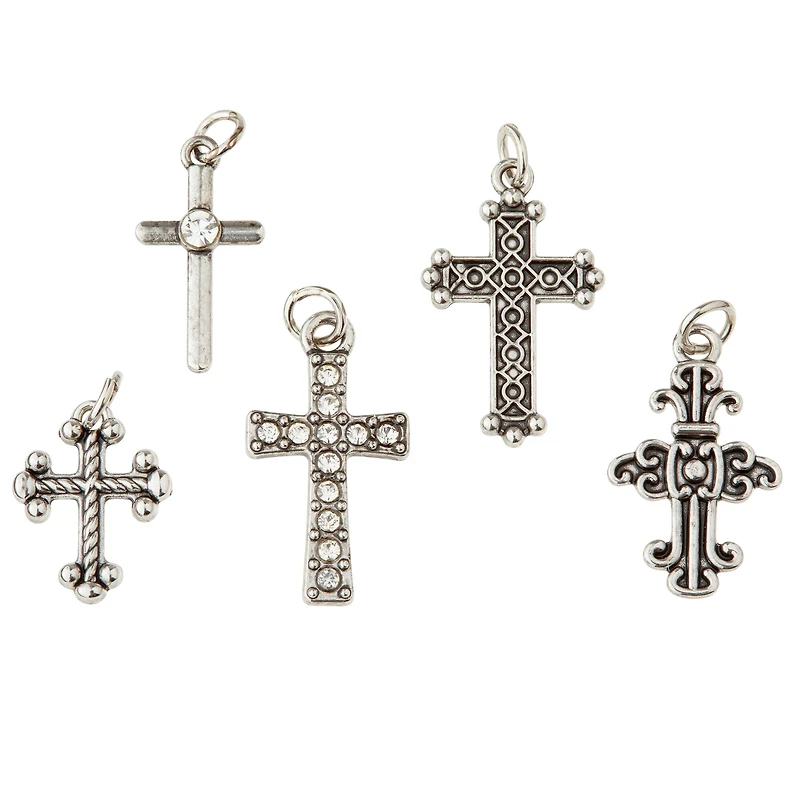 Antique Rhodium Cross Charm Set By Bead Landing™