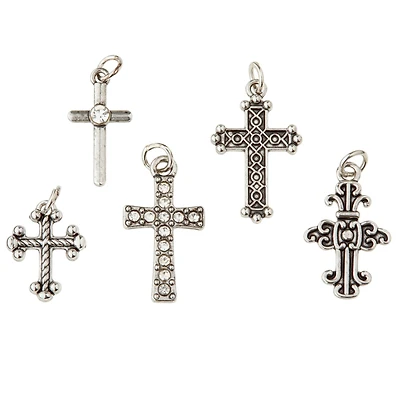 Antique Rhodium Cross Charm Set By Bead Landing™