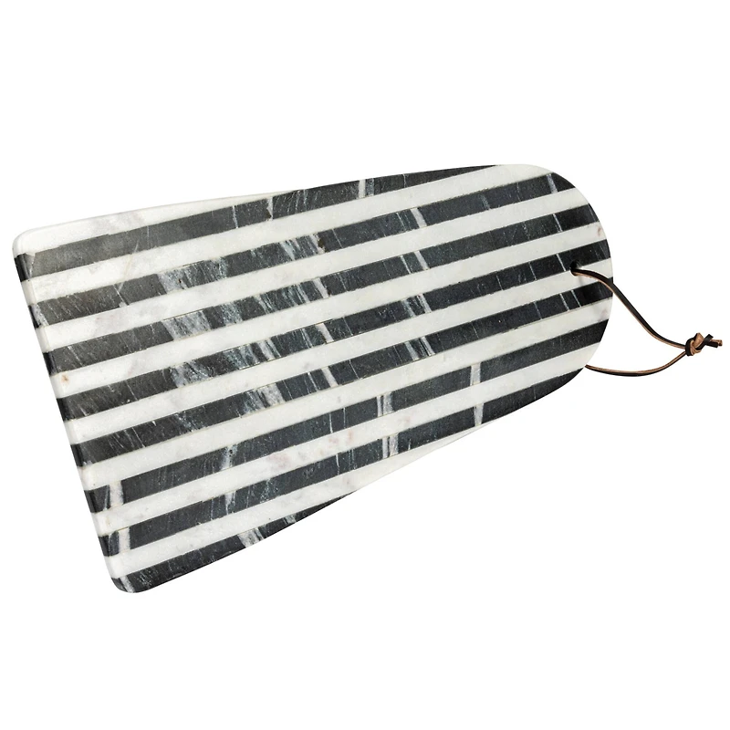 Hello Honey® 16" Black & White Striped Marble Cutting Board