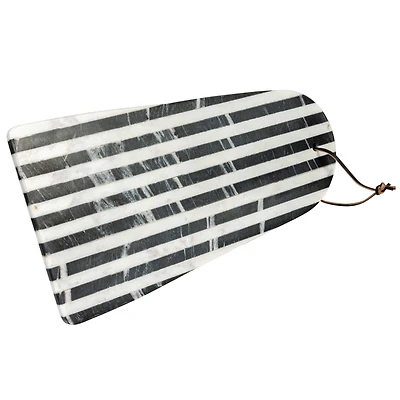 Hello Honey® 16" Black & White Striped Marble Cutting Board