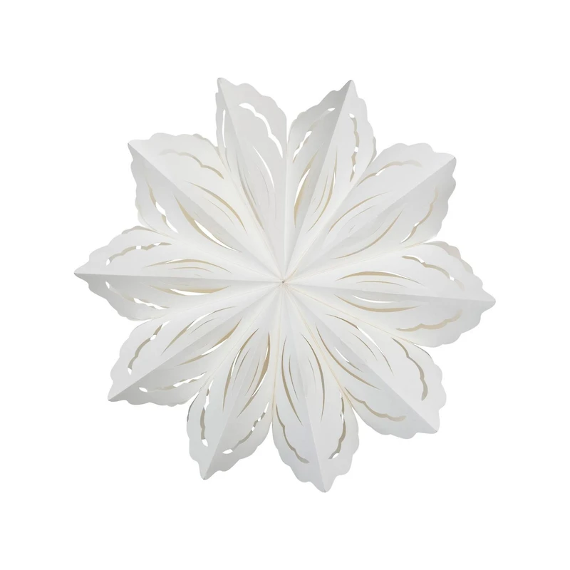 Hello Honey® 25" White Hanging Snowflake Paper Ornament