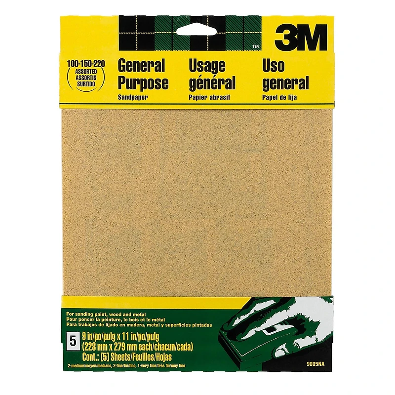 20 Packs: 5 ct. (100 total) 3M® Assorted General Purpose Sandpaper