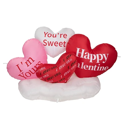 5ft. Inflatable Lighted Valentine's Day Conversation Hearts Outdoor Decoration