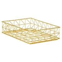 Mind Reader Document Organizer, Desktop Organizer, File Storage, Modern, Office, Metal, Gold