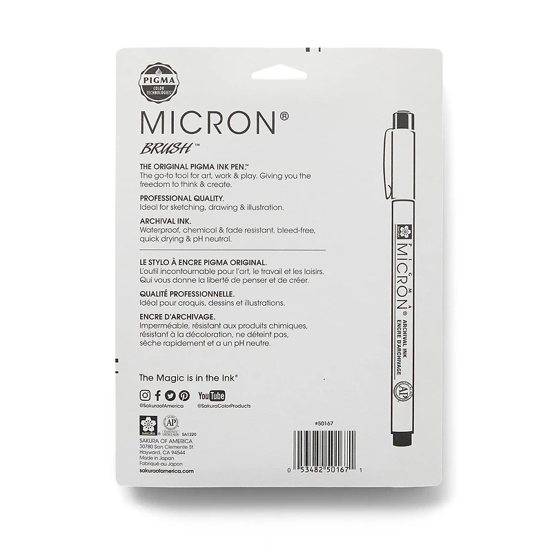 Micron® Brush™ Gray Pen Set