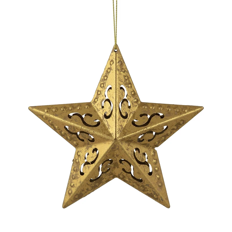 5.75" Gold Filigree Star Ornament