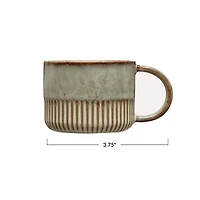 Hello Honey® 14oz. Reactive Glaze Stoneware Mugs with Crimped Bottom, 12ct.