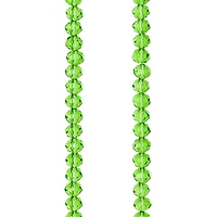 12 Pack: Green Faceted Glass Rondelle Beads, 6mm by Bead Landing™