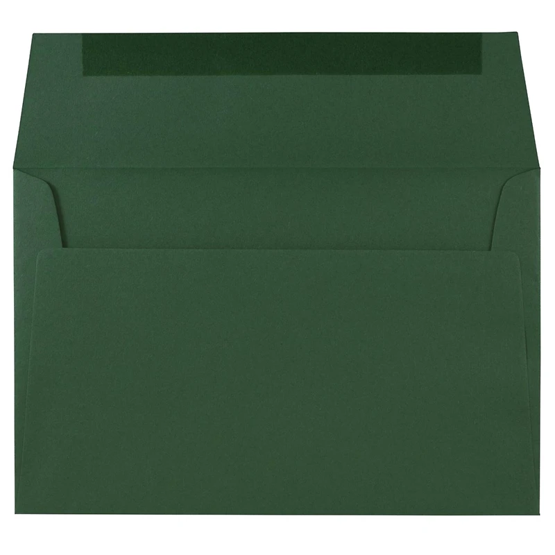 JAM Paper A9 Dark Green Premium Invitation Envelopes