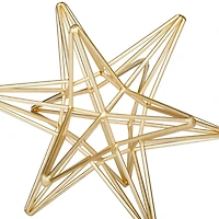 CosmoLiving by Cosmopolitan Set of 3 Gold Iron Glam Sculpture, 12" x 13" x 14"