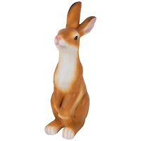 19" Standing Curious Bunny Outdoor Garden Statue
