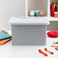 Iris® Gray Dual Purpose Letter & Legal Size File Box, 3 Pack
