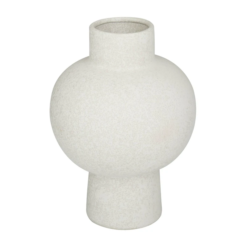 CosmoLiving by Cosmopolitan White Ceramic Modern Vase